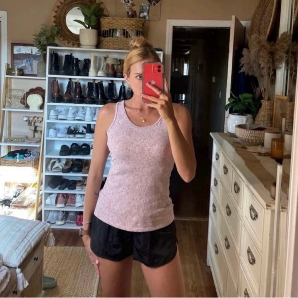 Gymshark pink marks racer back workout tank top